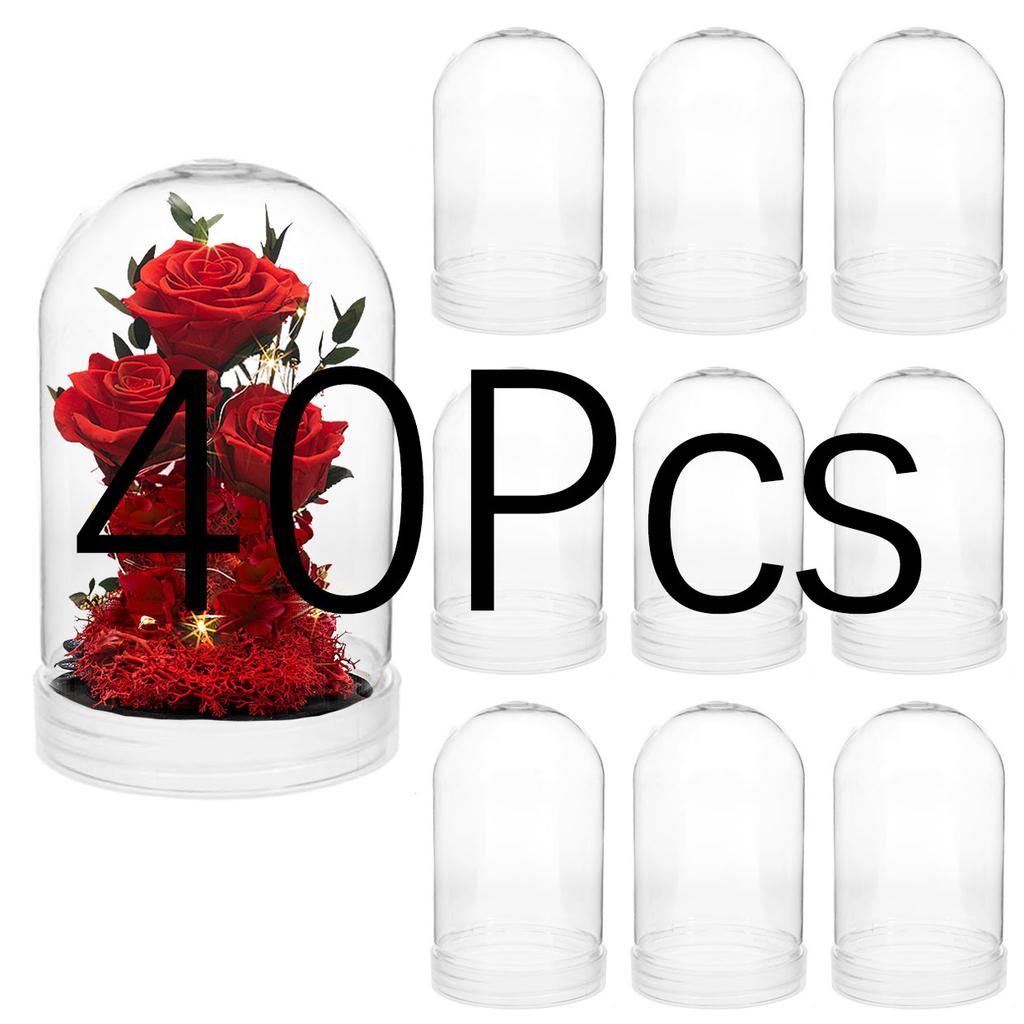 Transparent Dome Cover Diy Handmade Display Fresh Flower Petals Decoration Plastic-covered Christmas Snowman Protective Box