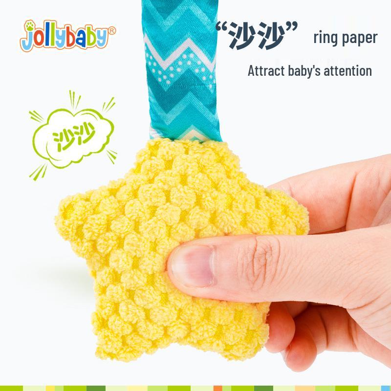 Multifunctional Baby Car Seat Crib Toy: Stroller Pendant, Funhouse Mirror, Soothing Rattle
