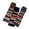 Wool Sock Sleeves - Women's Fall and Winter Warm Knitted Pile Socks with Retro Stripes - Long Tube Leg Coverings for Protecting The Legs