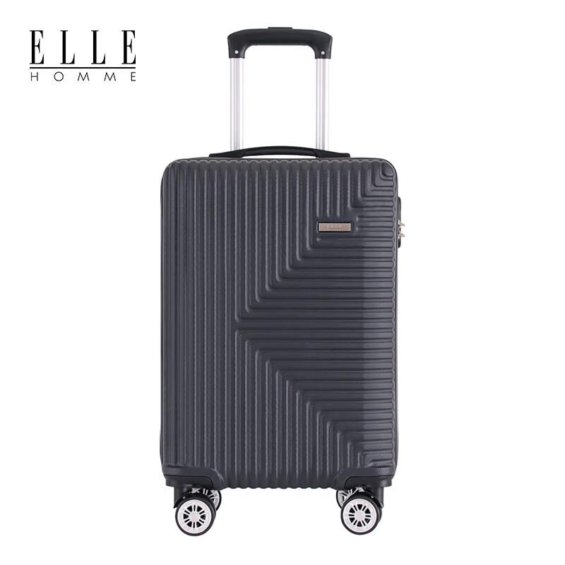 ELLE HOMME Vertical Stripe Zipper Luggage 20 Inches