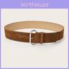 Street Style Retro Solid Color Suede Women Casual Wide Belt For Daily Outfits
