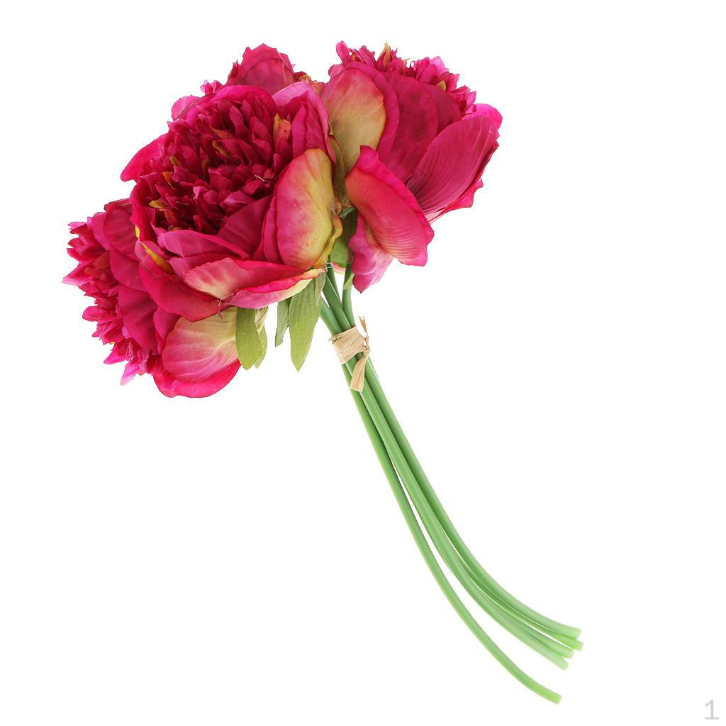 1Bouquet Silk Flower Artifical Penoy Wedding Party Home Decor
