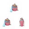 Ice Cream Cartoon Girl Small Pu Crossbody Bag With Chain For Daily Casual Use