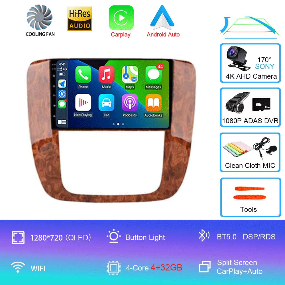 For GMC Yukon Chevrolet Tahoe Suburban 2007-2012 2 din Android 14 Auto Carplay Car Radio Multimedia Stereo GPS dvd