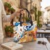 Watercolor Lion Print Tote Bag Casual Large Capacity Shoulder Handbag for Daily Use