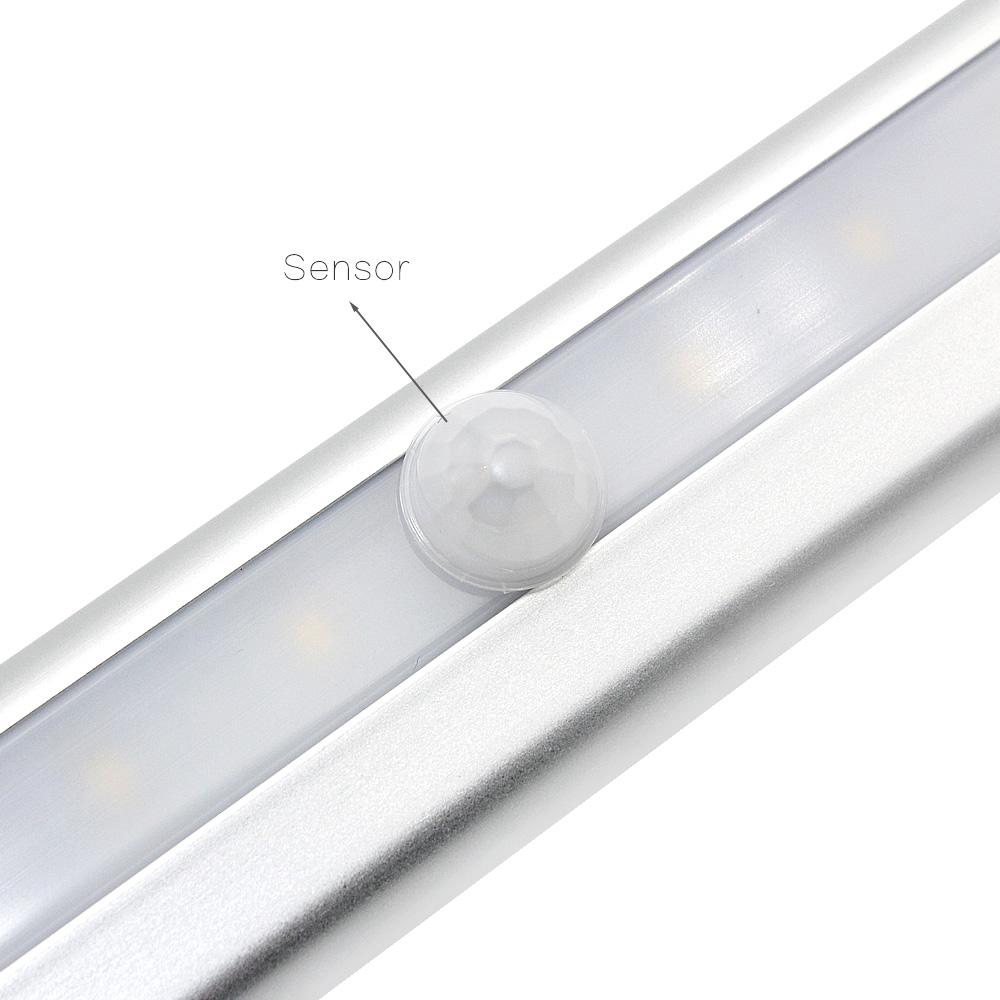 1pcs LED Under Cabinet Lights PIR Motion Sensor Closet 10leds Night Lamp For Home Wardrobe Bedroom Corridor Cupboard Kitchen