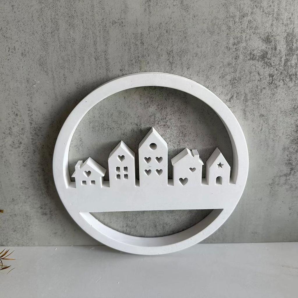 Handmade House Shaped Silicone Mold Eye Catching E House Decorations Silicone Mold Ornament Crafting Resin Mold