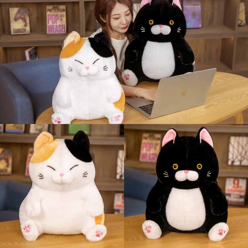 Plush Cat Amuse Doll Stuffed Toy Decoration Black White Multiple Sizes Kids Gift