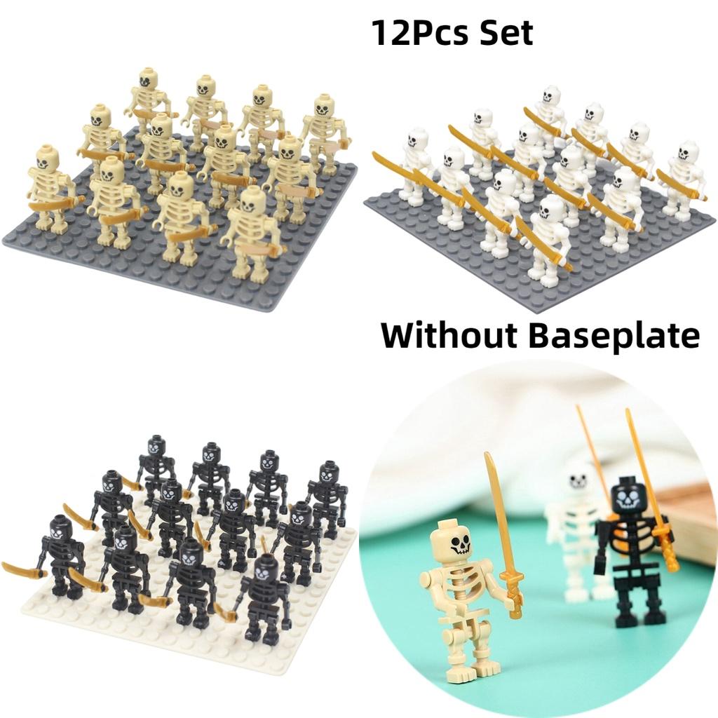Lojo Ninja Kostlivý Voják Stavebnice Abs Plast Mini Částice Stavební Figurky