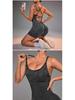 Women's Seamless Criss-Cross Back Yoga Camisole & High-Waist Hip-Lifting Jumpsuit