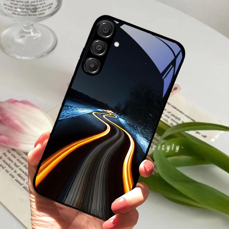 For Samsung A26 5G Case Hard PC Tempered Glass Phone Cover For Samsung Galaxy A36 A56 5G Fashion Animal Glass Protector Cases