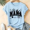 Spooky Season Graphic T-shirt Short Sleeve Tops Halloween Mama Retro Aesthetic Party T-shirt This Mama Loves Her Boos Shirts