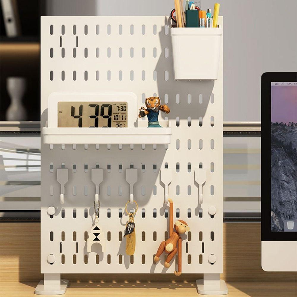 Plastic Gaming Room Storage Wall Wall-Mounted Pegboard Shelf No-Punch Hole Board  Bathroom