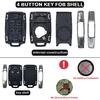 Key Fob Shell Case Replacement for Chevy Silverado Colorado GMC Sierra 1500 2500 3500 HD Canyon 2014 2015 2016 2017 2018    M3N-32337100 4 Button
