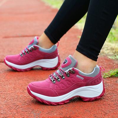 Damskie buty codzienne Platforma Obcas na koturnie Modne Turystyczne Outdoorowe Sznurowane Antypoślizgowe Buty do biegania Tenisowe Damskie Trend 2024 Trampki
