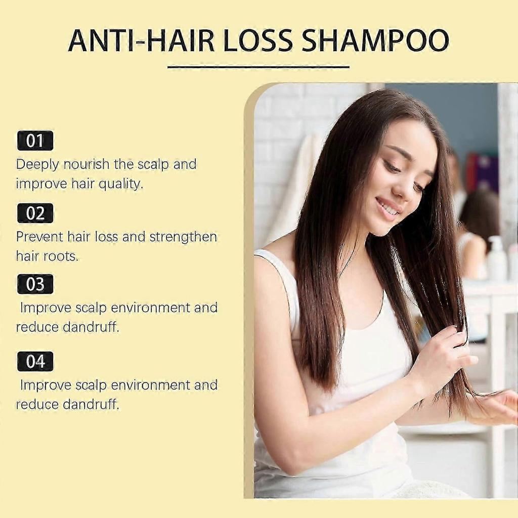 Bai Hei Ke Anti-Hair Loss Shampoo, White Hacker Shampoo & Hair Mask, Ginseng Shampoo, Hair Shampoo Against Hair Loss for All Hair Types, Multi-Purpose