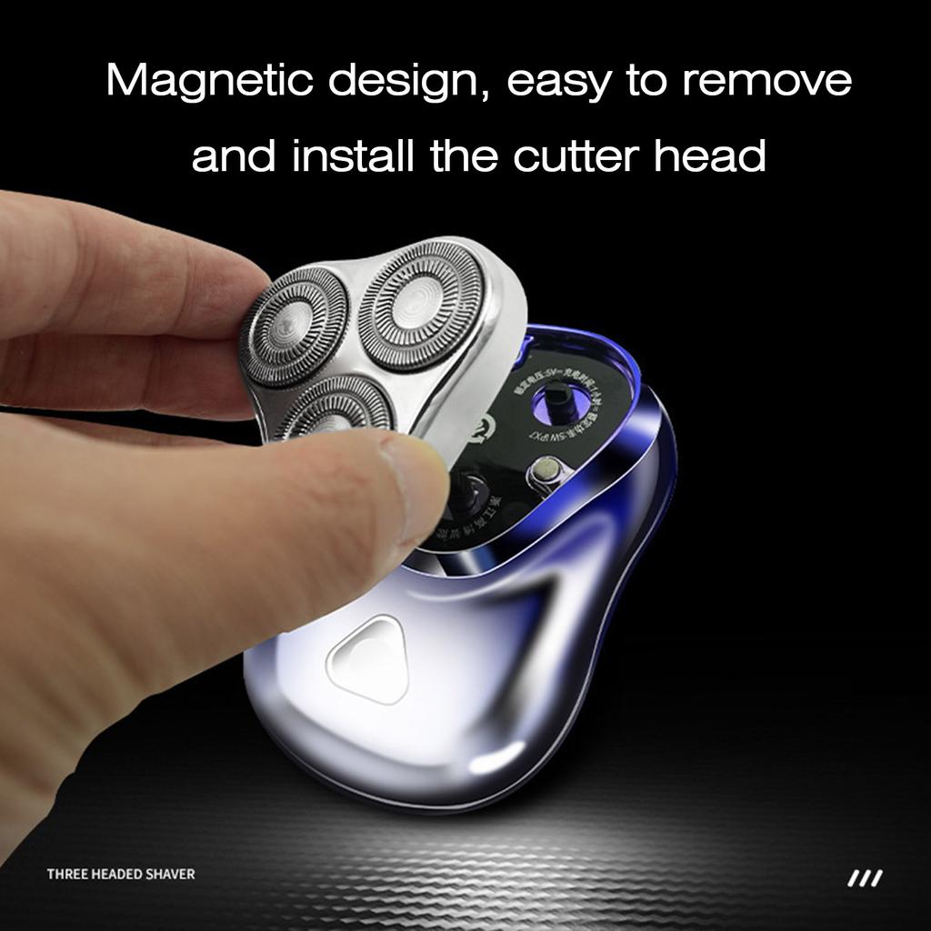 Triple Head Razor Electric Men s Mini Razor Full Body Wash Portable Rechargeable Beard Razor