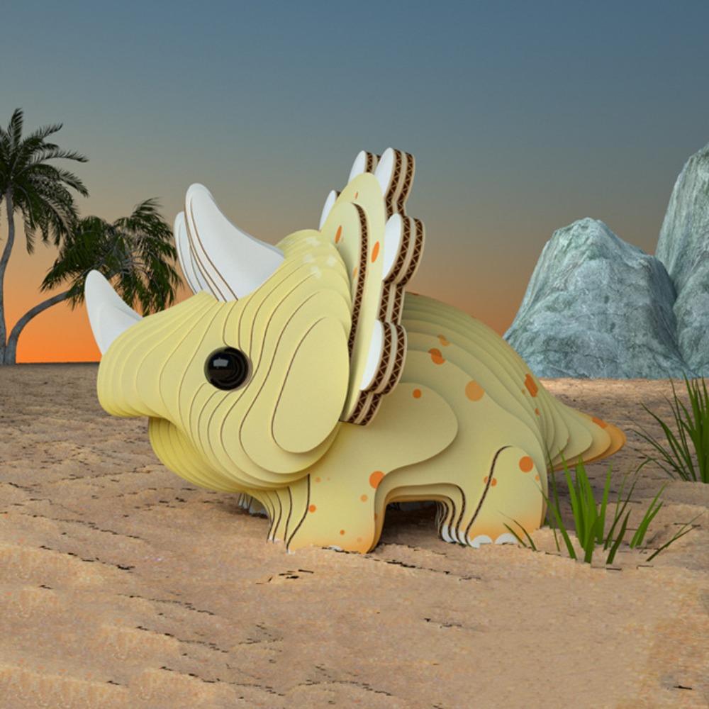

Dinosaur Dinosaur 3D Paper Puzzle Montessori Animal Model Toy 3D Cardboard Dinosaur Puzzle Kids style A
