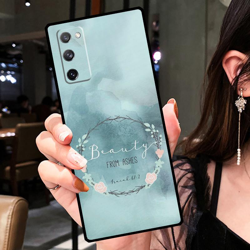 Bible Verse Faith Jesus Cross Case For Samsung Galaxy S20 FE S9 S10 Plus Note 10 Note 20 S21 S22 Ultra Phone Back Cover