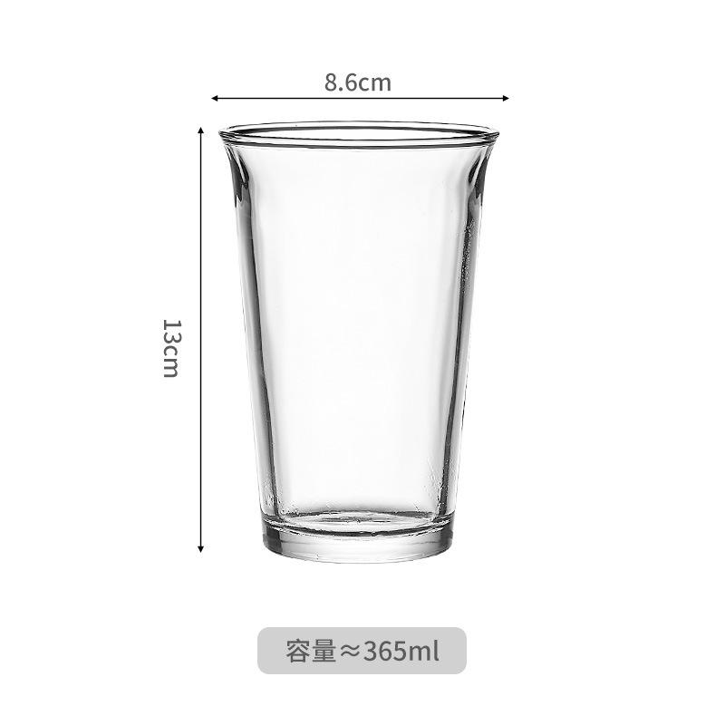 360ml/365ml Kaffekopper Krøllete Glass Lattekopp Juicekopp Husholdningskopp Melkete Enkel og Gjennomsiktig Vannflasker Drikkeglass