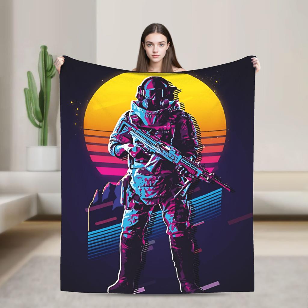 Battlefield 2042 Game Flannel Blanket  Soft Durable Throw Blanket for Home Decor Travel Funny Bedspread Sofa Bed Cover