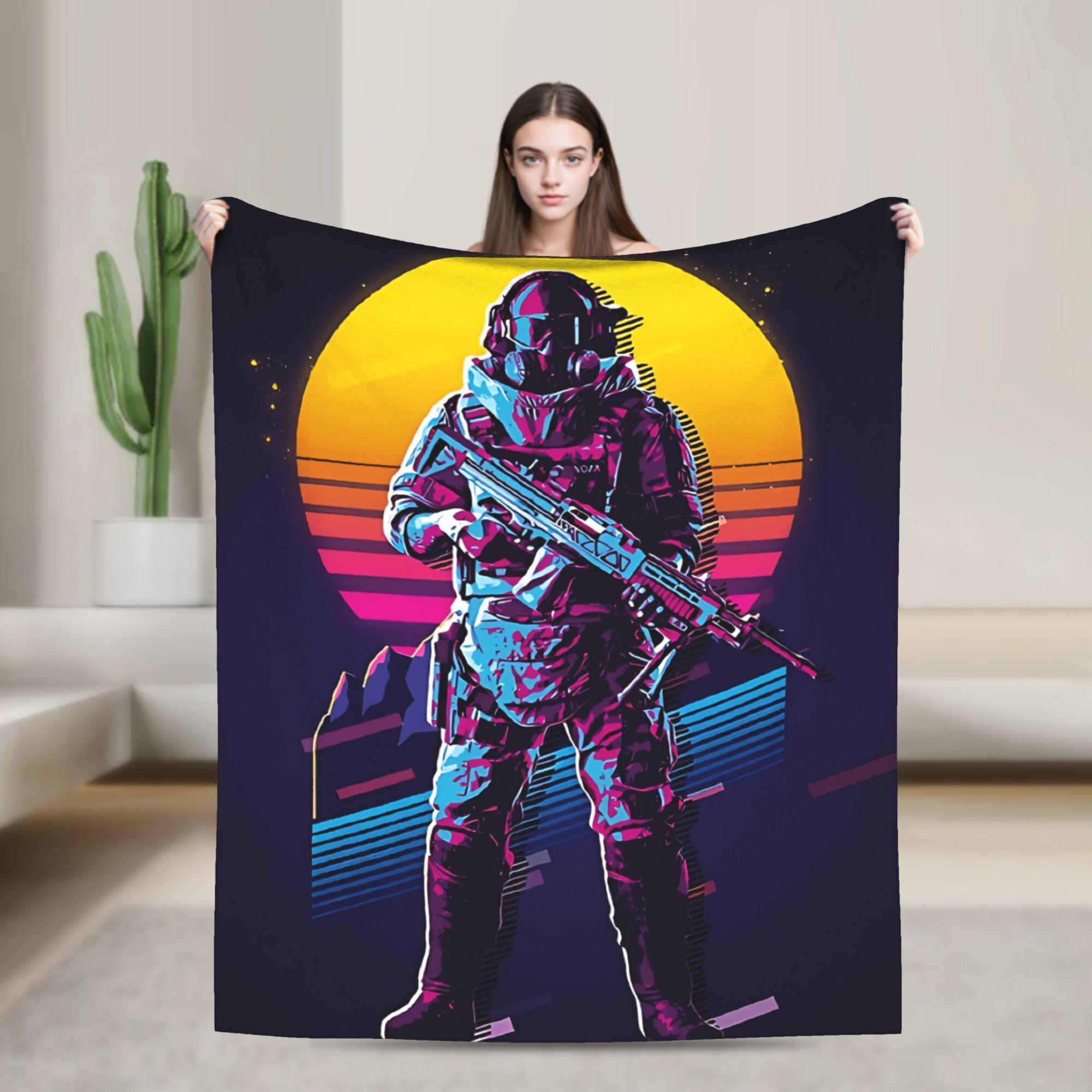 

Battlefield 2042 Game Flannel Blanket Soft Durable Throw Blanket for Home Decor Travel Funny Bedspread Sofa Bed Cover 75x90cm