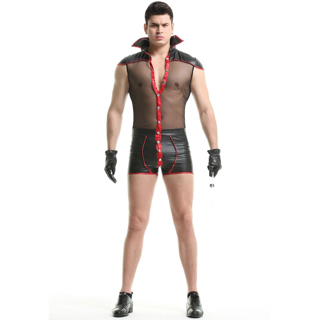 Men's Sex Uniform Suit, Men's Men's Nurse Uniform, Perspective Mesh Yarn, Role-playing Game Uniform