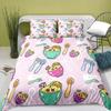 Lovely Cartoon Food King Queen Duvet Cover Pearl Milk Tea Bedding Set Kids Teens Adults Dessert Fries Cola Polyester Quilt Cover