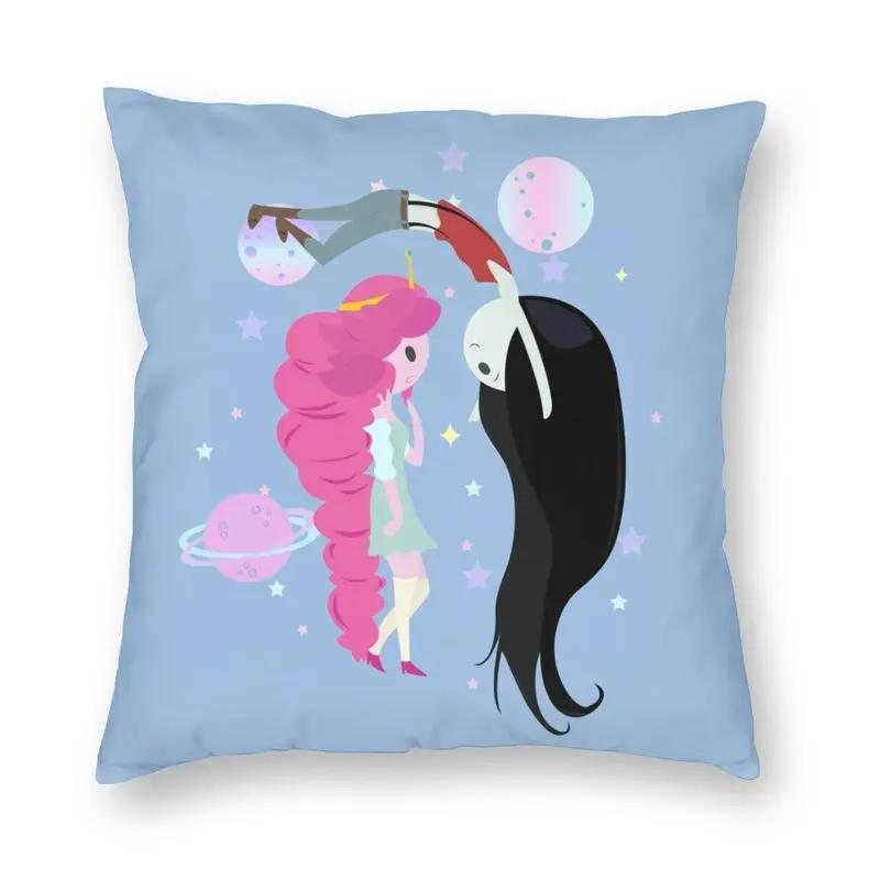 Prinzessin Bubblegum und Marceline Kissenbezug Cartoon Adventure Time Bodenkissenbezug für Auto Cooler Kissenbezug Dekoration