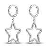 Original Design Hoop Earrings For Women 925 Silver Colorful Zircon Star Moon Series Elegant Jewelry DIY Making