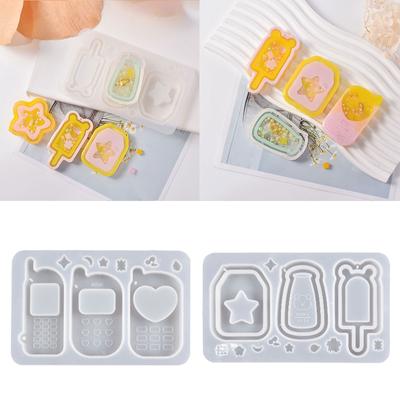 Clear Quicksand Silicone Molds Resin Casting Shaker Mold Resin Epoxy Mold for DIY Crafts Pendant Keychain Jewelry Making