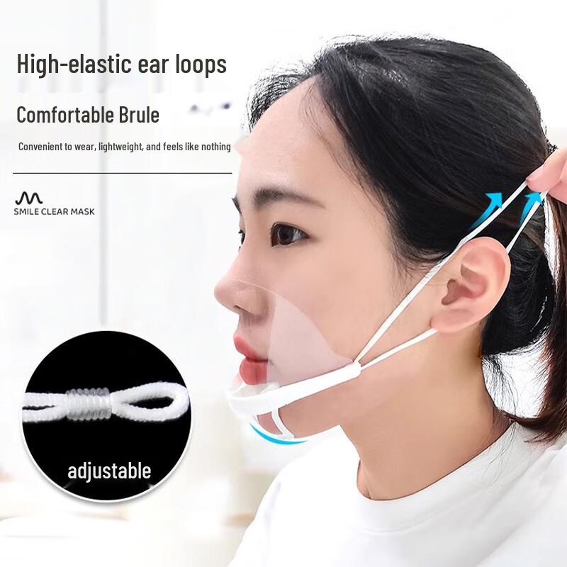 Genomskinligt Kockansiktsskydd Livsmedelsgodkänt - Spottavvisande, Engångsbruk, Leende-Vänligt.