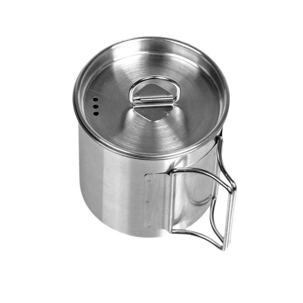 350/500ml Camping Mug Stainless Steel Water Cup New Camping Coffee Cup  For Hiking Travelling