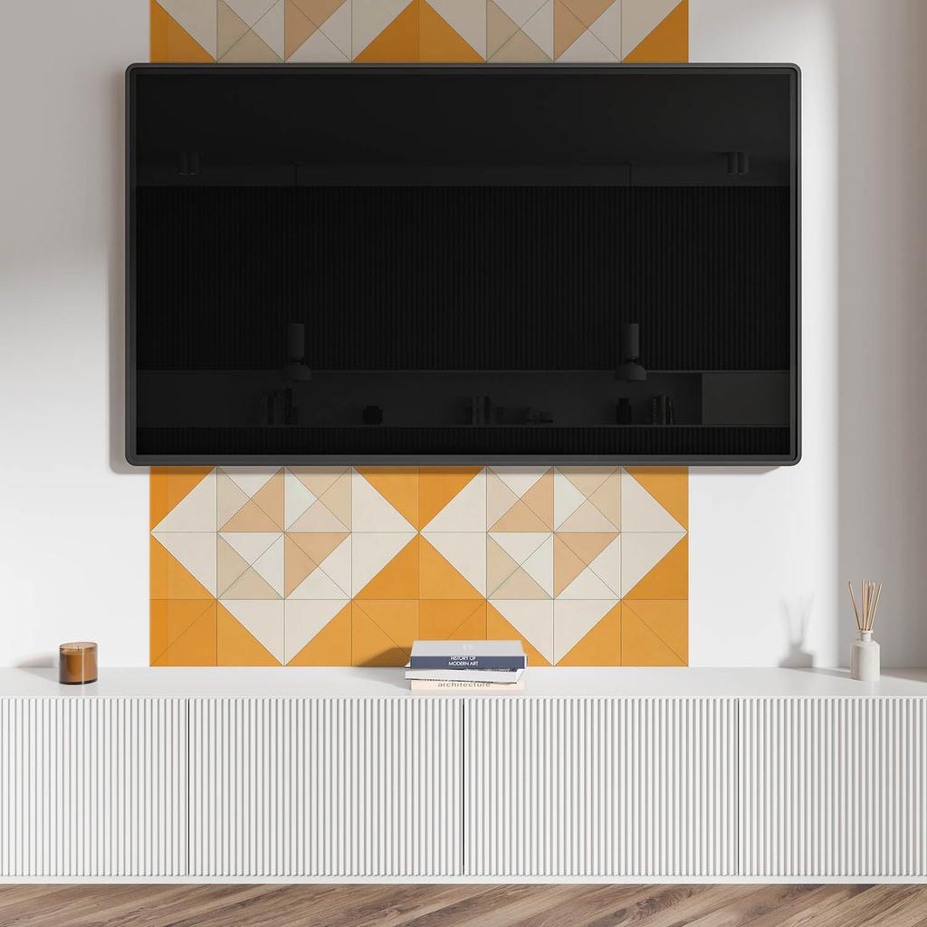 Panel Z Nadrukiem Samoprzylepny Winylowy 120X60 Cm Geometryczny Wzór W Romby