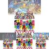 Decorações de Festa de Aniversário dos Mighty Morphin Power Rangers Com Balões de Tema Dinossauro E Bandeirinhas de Bolo Para Meninos