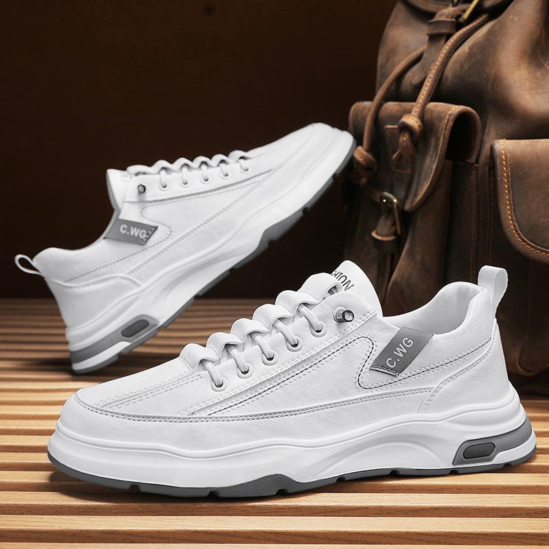 Men's shoes 2025 autumn new casual versatile little white shoes trendy breathable board shoes one pedal student sports trendy shoes