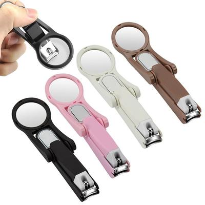 Creative Nail Clipper with Magnifying Glass Stainless Steel Sharp and Durable Toenail Fingernail Trimmer Multifunctional