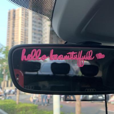 1PC Passenger Princess Star Car Mirror Stickers Decoration Rear View Mirror Auto Vehicle Vinyl Decal Sticker Interior Access