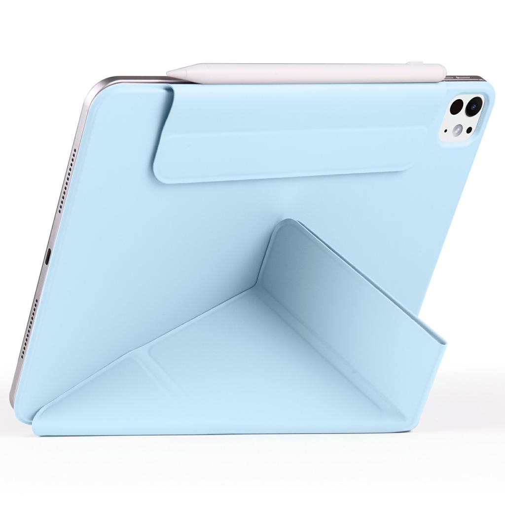 For iPad Pro 13 (2024) Case PC+PU Leather Origami Stand Magnetic Tablet Cover