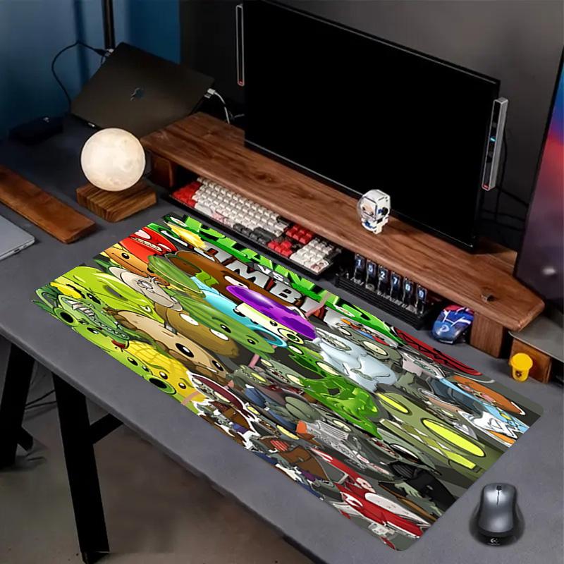 Plants vs. Zombies Print Mouse Pad, Anti‑Slip Desktop keyboard Mat, for PC Laptop Gaming Working Daily Use, Cool Festival Surprise Gift