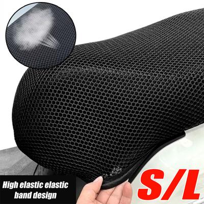 Motorcycle Seat Covers 3D Mesh Fabric Sun Protection Scooter Seat Covers Accessories Honeycomb Mesh Breathable