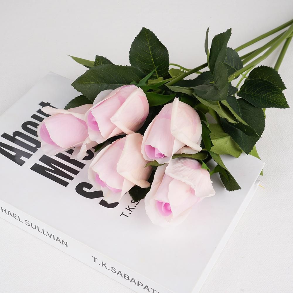 Feel Moisturized Bud Rose Simulation Flower Single Rose Home Decoration Valentine'S Day Gift Bud Rose