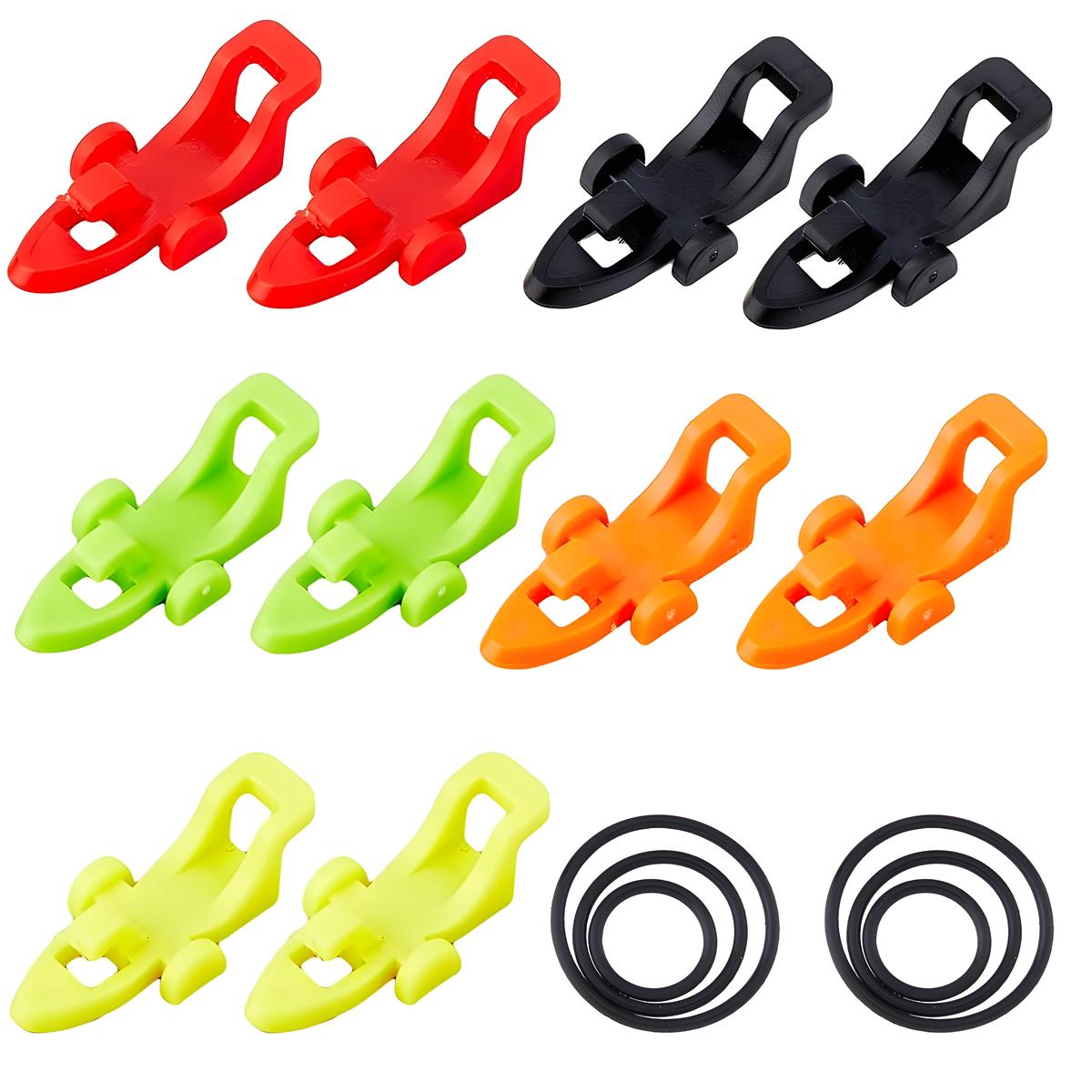 

10 pcs Fishing Hook Keeper with 3 Sizes Silicone Rubber Rings Plastic Fish Lure Bait Holders Fishing Rod Hanging Bait Device