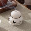 Ceramic Gourd Coil Incense Burner Zen Antique Style for Home Tea Ceremony Meditation Aromatherapy Decor Gift