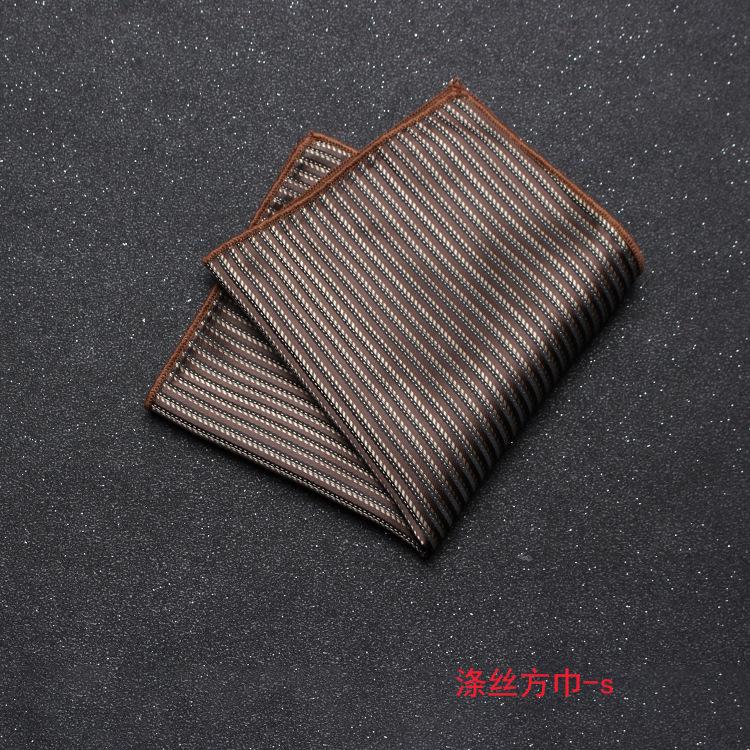 Men'S Banquet Guests Wedding Groom Suit Dress Pocket Towel British Retro Cashew Flower Striped Square Towel