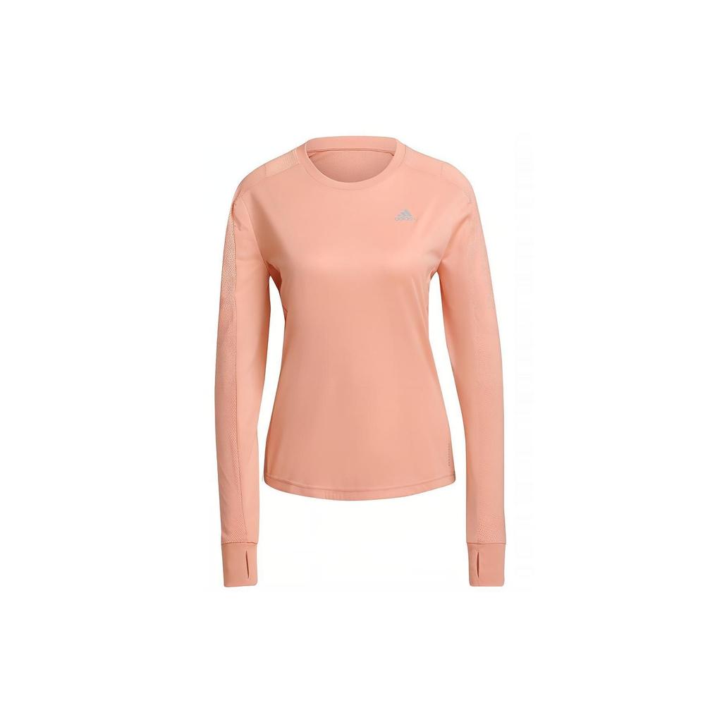 Adidas Long Sleeve Training Running T-Shirt Women Tops Pink H31023