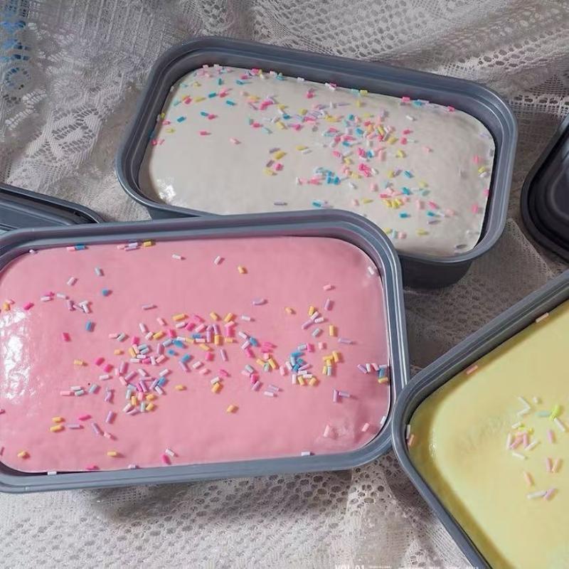 Slow Rebound Cream Cake Squeeze Toy Sticky Box Design Fidget Stress Relief Toy for Kids Adults Party Favor Holiday Gift