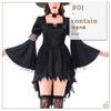 Halloween Witch Costume Adult Black Gothic Dress Stage Costume Mori Witch Hat Costume