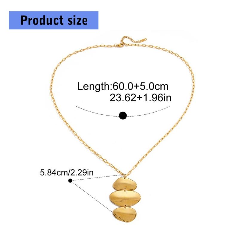 Modern Geometric Drop Necklace Versatile Jewelry Accessory For Casual Office Evening Event And Special Occasions