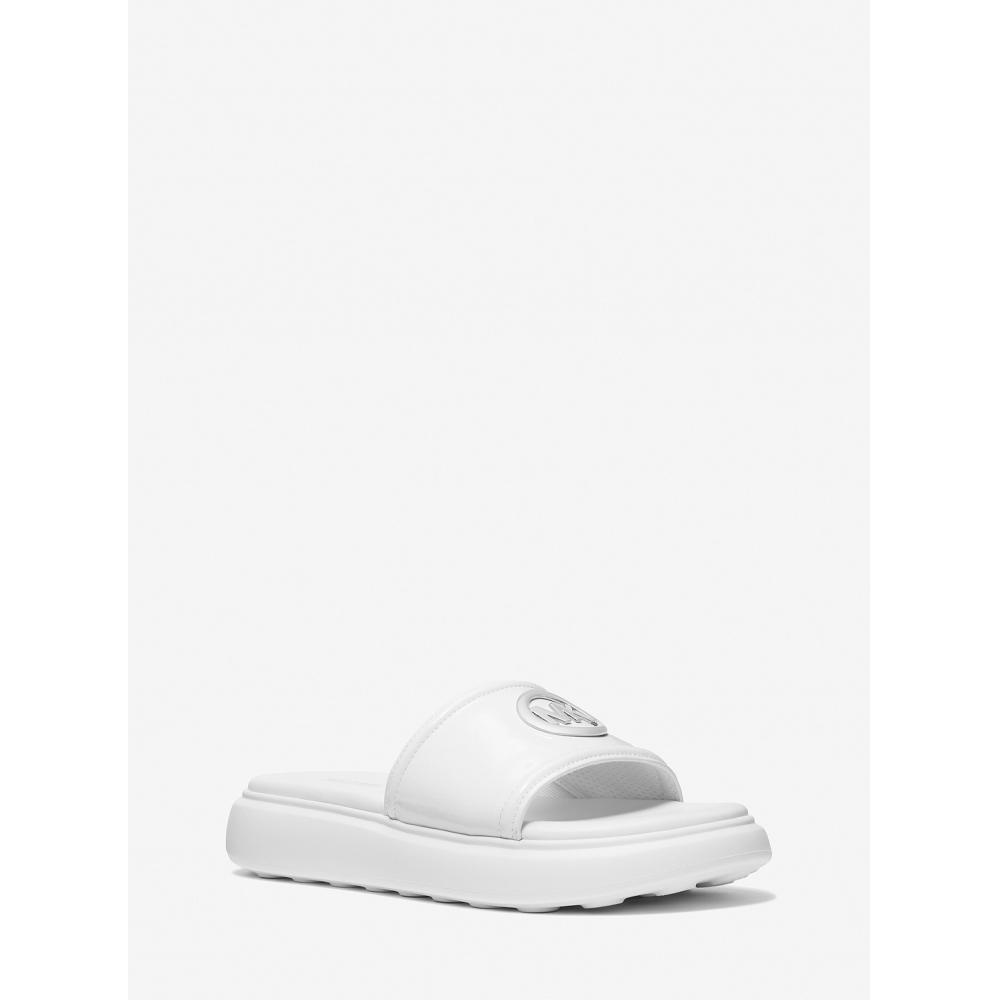 

Michael Kors Romey Platform Slide Sandals 49s5rmfa1l1999 Optic White 6